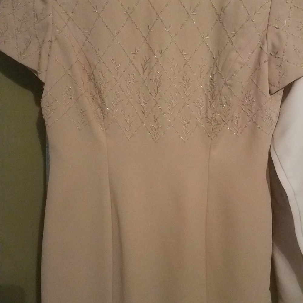 Taupe beaded dress